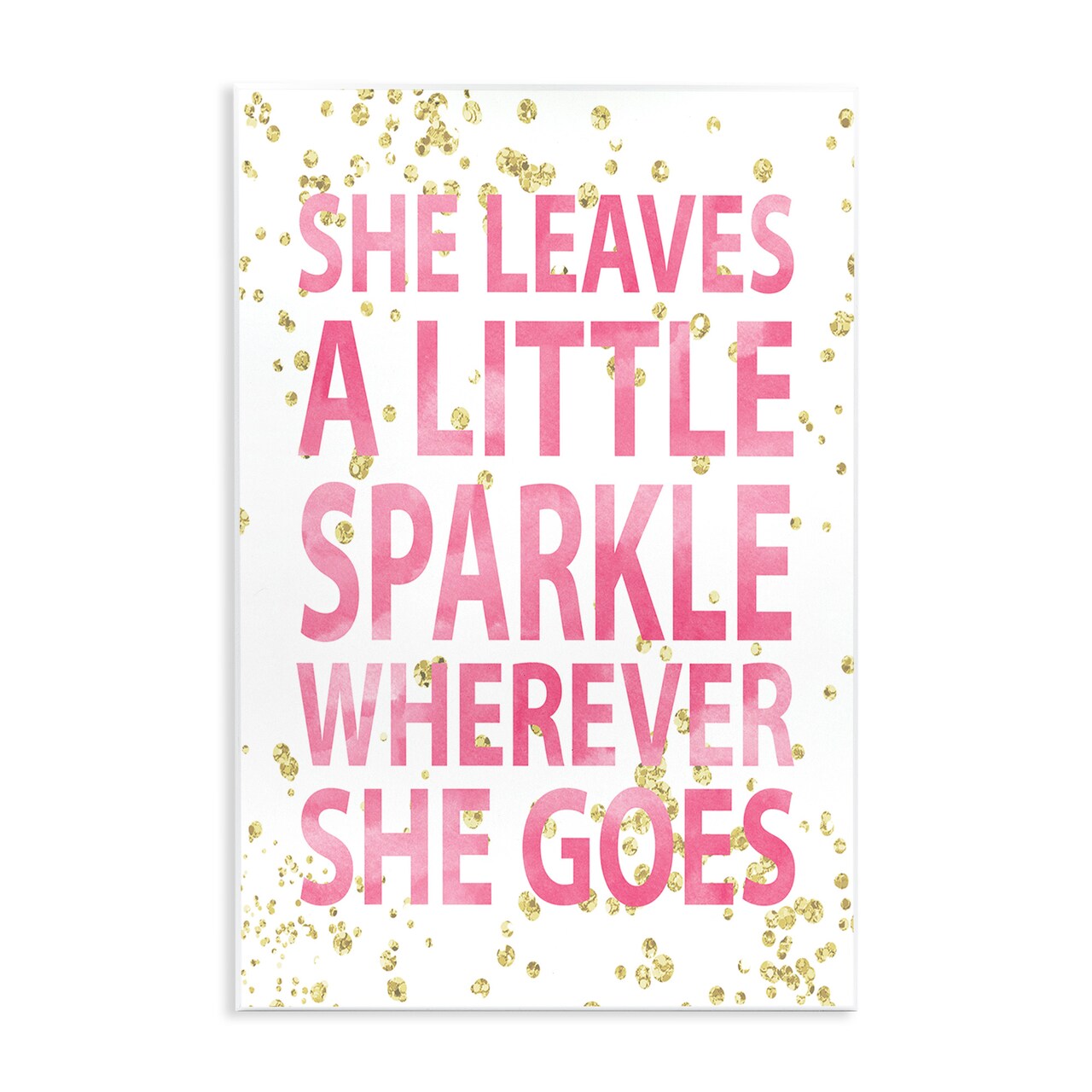 Stupell Industries Leaves A Little Sparkle Phrase Wall Plaque Art